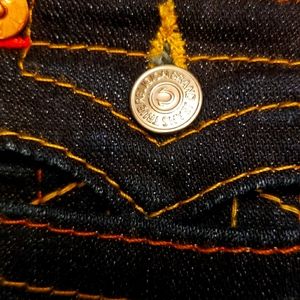 True religion jeans wide leg dark denim